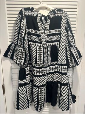 Bohemian/boho embroidery yarn dyed dress size large